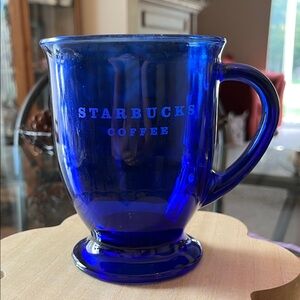 Starbucks Cobalt Blue Glass Mug